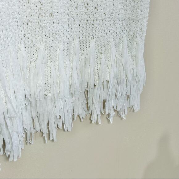 Lilly Pulitzer Lua Fringe Tank Top White Boho Beach Vacation Resortwear | Large - Picture 6 of 12